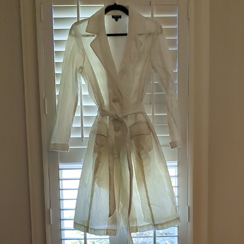 Worth Cream Silky Trench Coat